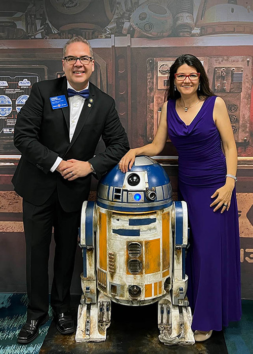 Past District Governor Andres Goyanes and his wife, Veronica at the Rotary Club of Lake Buena Vista near Disney Springs